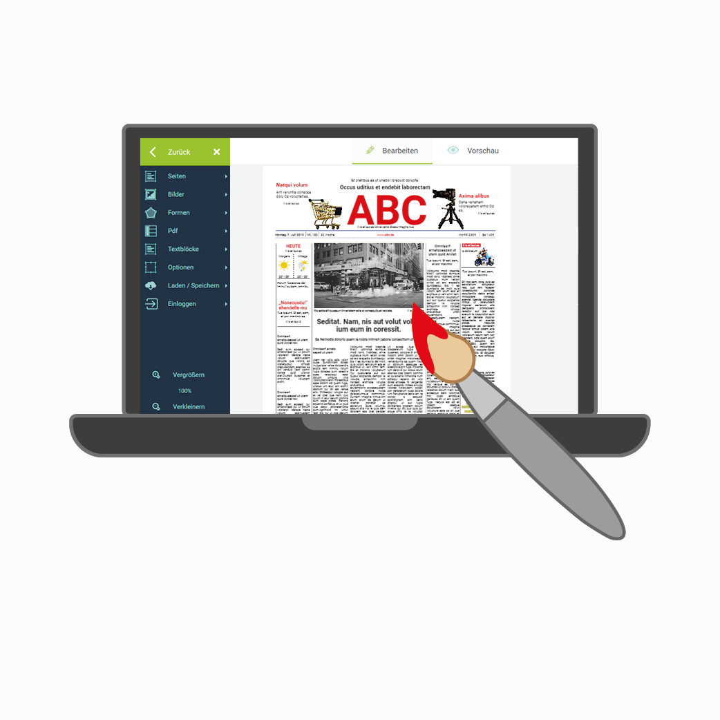 Zeitung am PC selbst gestalten
